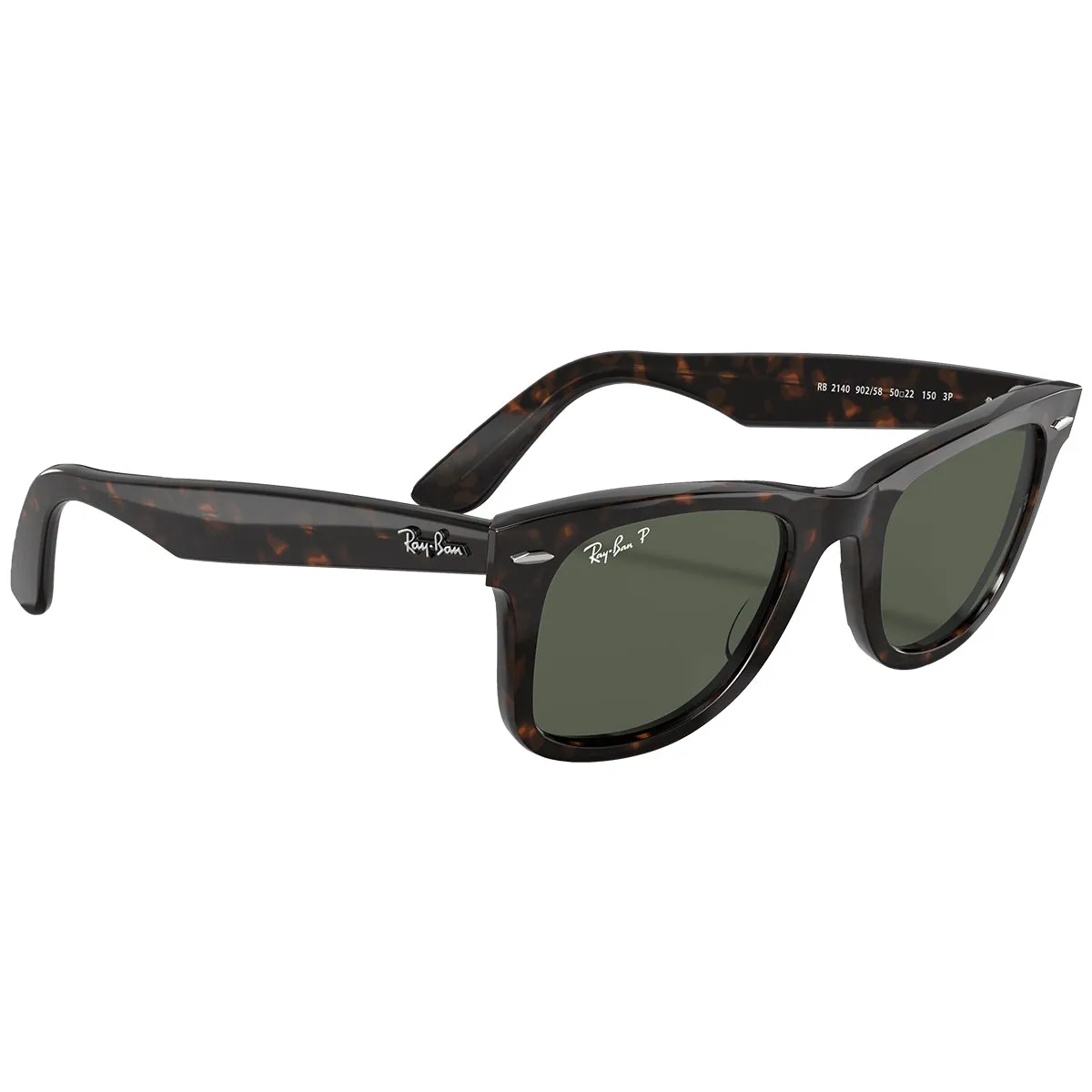 Ray-Ban Original Wayfarer Classic Polarized Sunglasses - Polished Tortoise/Green