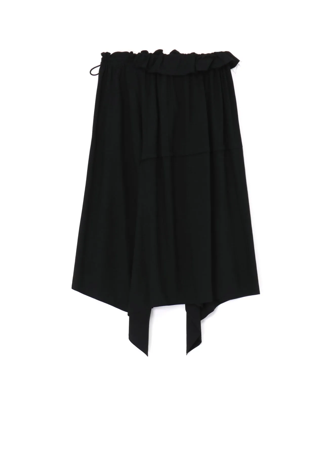 RAYON ASYMMETRIC SKIRT WITH RIGHT SLANTING HEMLINE