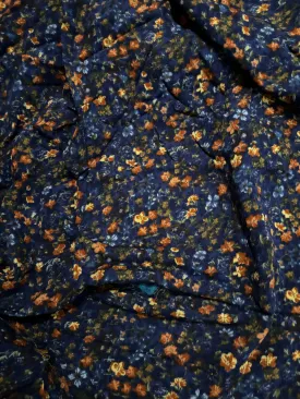 Rayon Challis Print - Blue Flowers