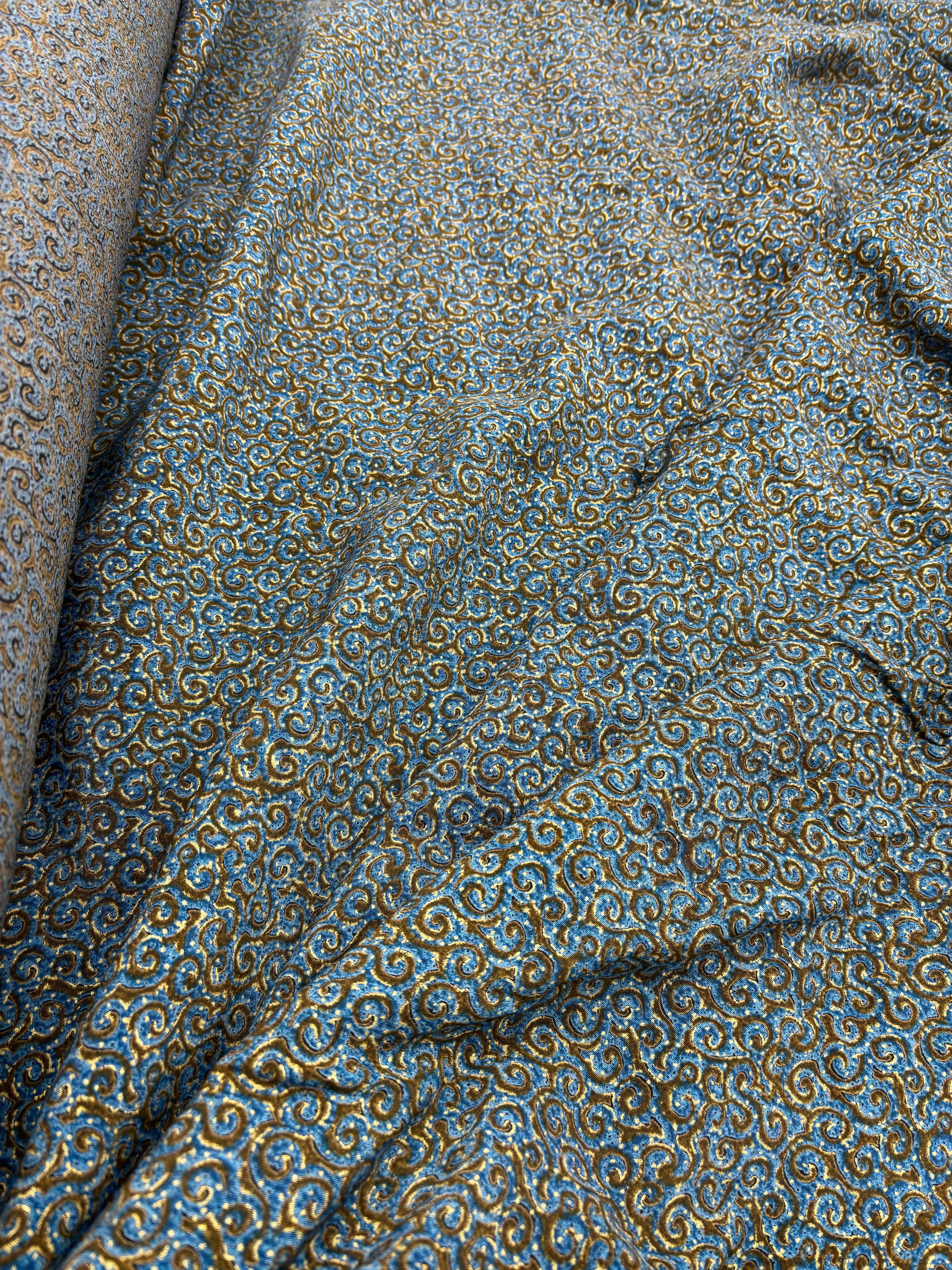 Rayon Challis Print - Blue Swirls