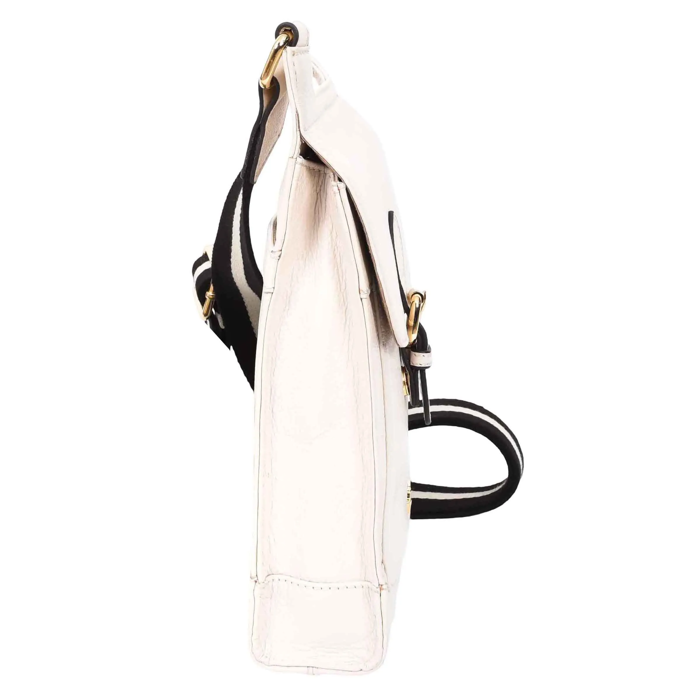 Real Leather Crossbody Bag Women's Casual Style Messenger Xela White