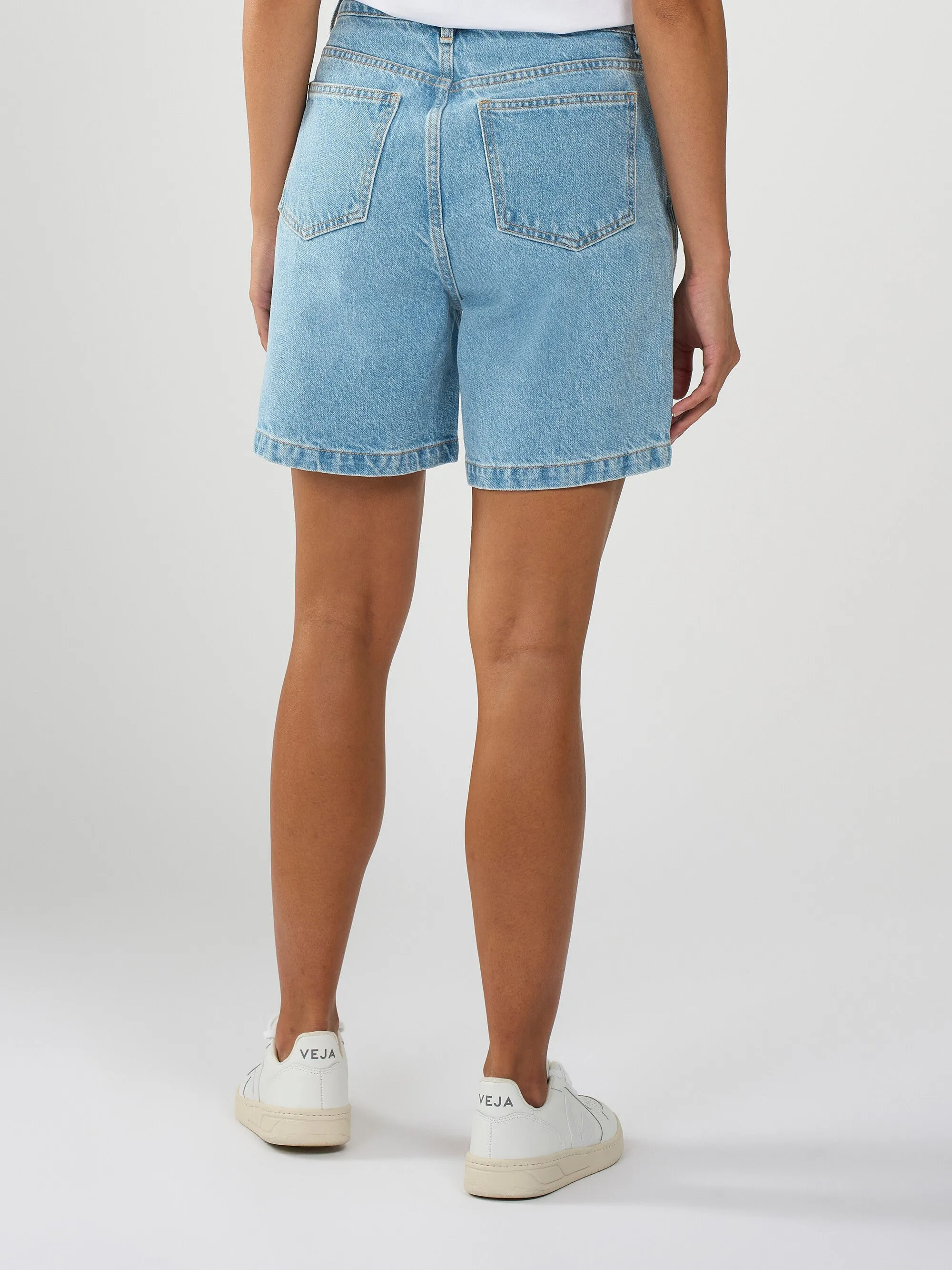 REBORN™ mid-rise shorts - Bleached Stonewash