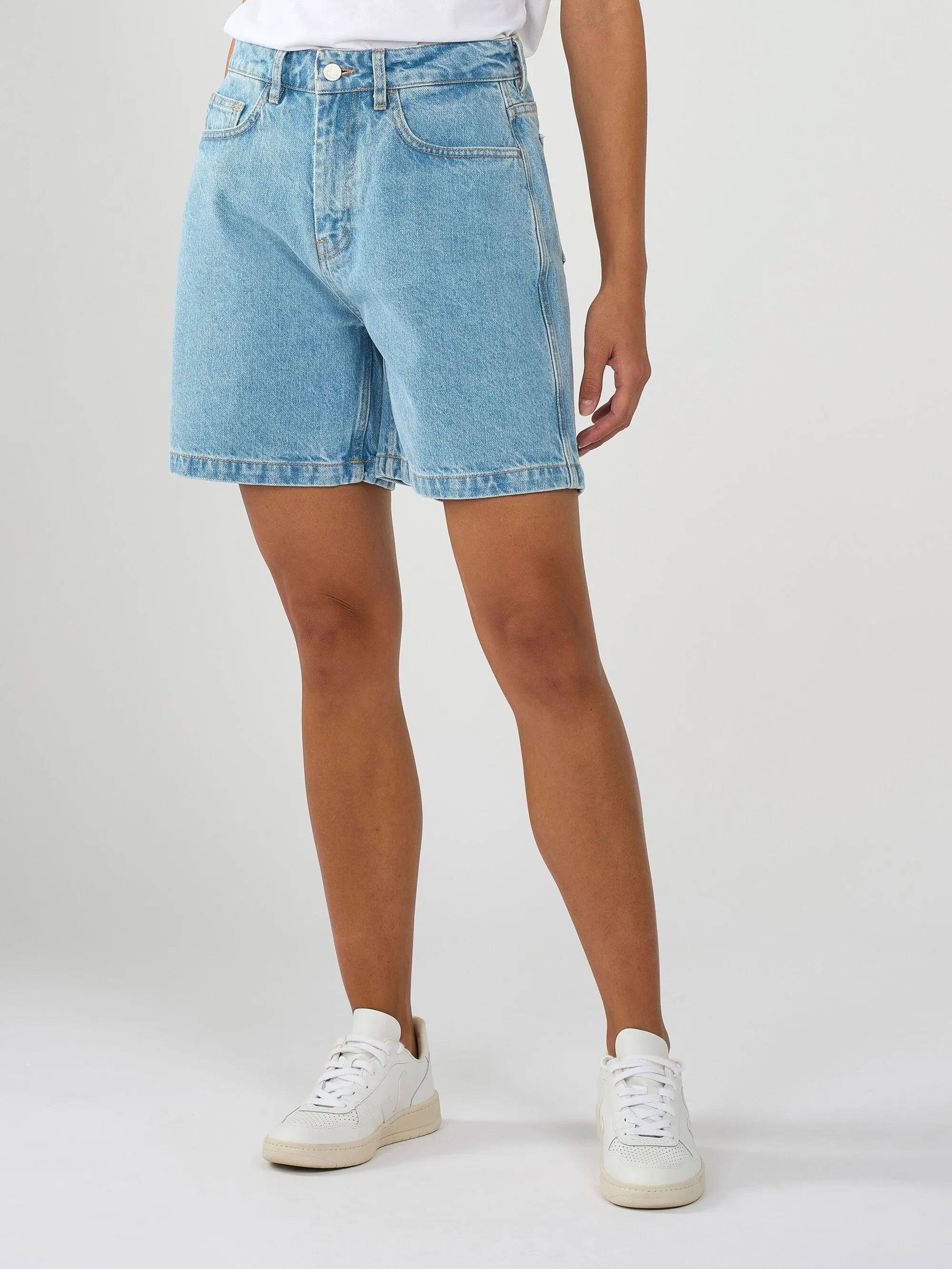 REBORN™ mid-rise shorts - Bleached Stonewash