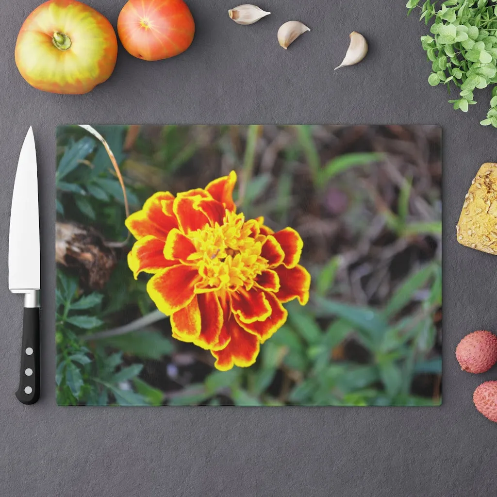 Red and Yellow Flower Cutting Board