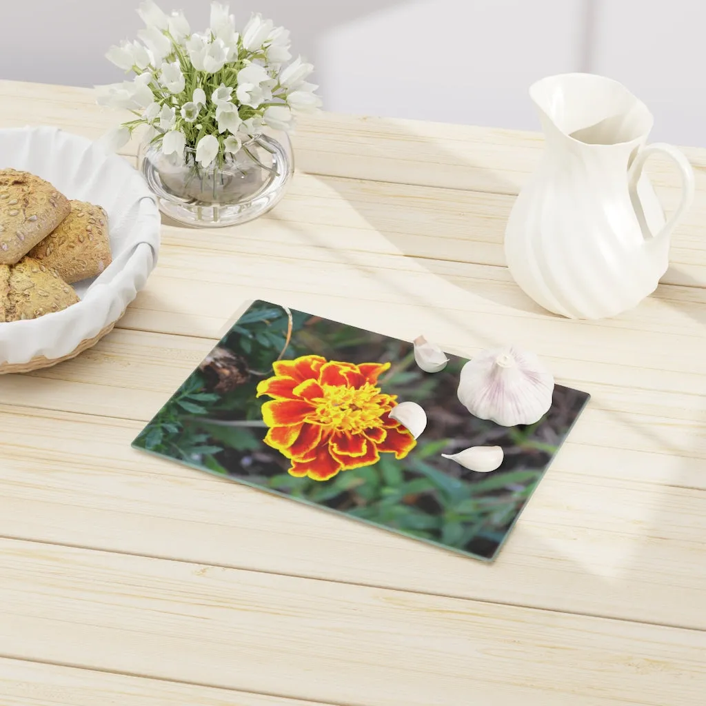 Red and Yellow Flower Cutting Board