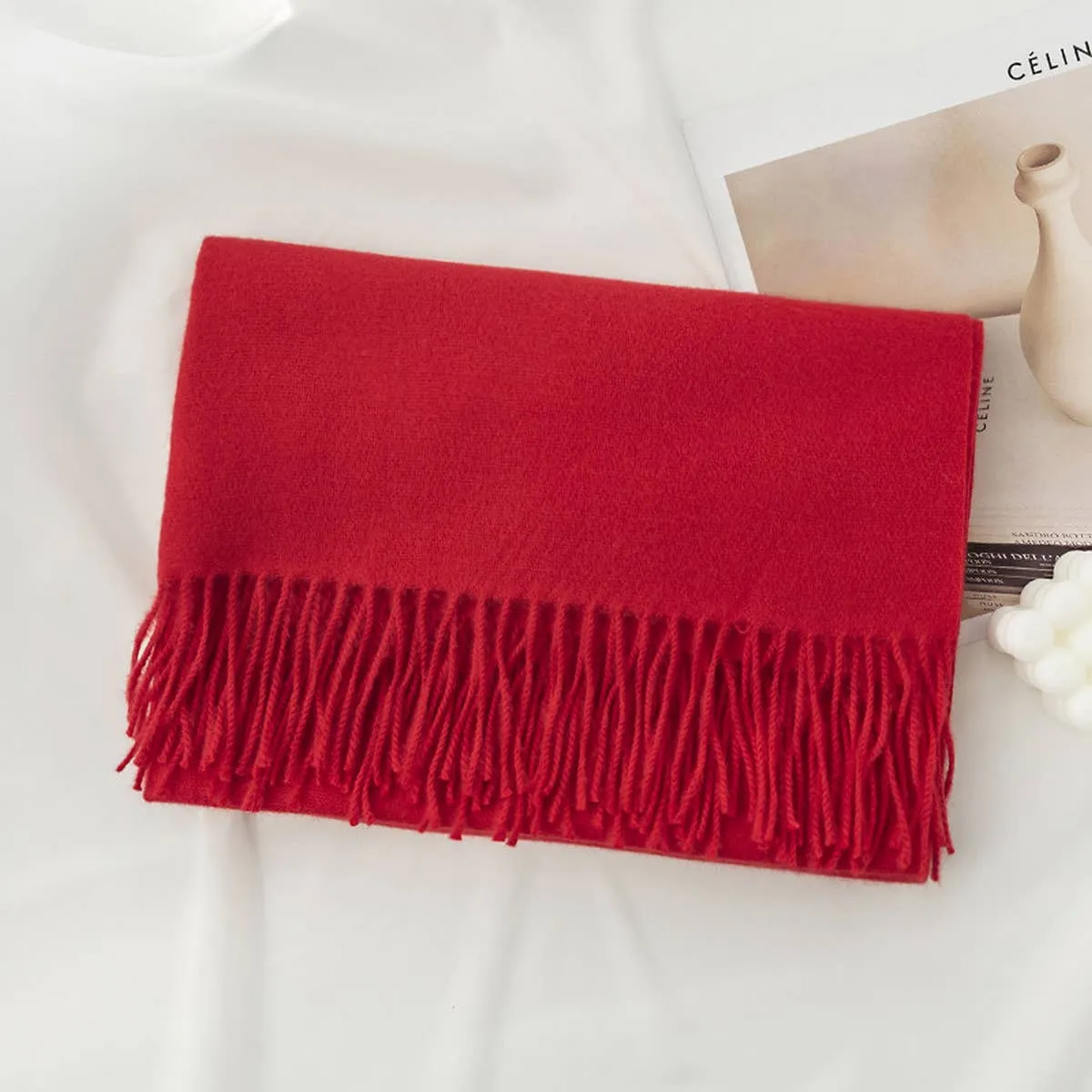 Red Long Scarf