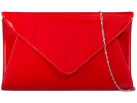 Red Patent Clutch