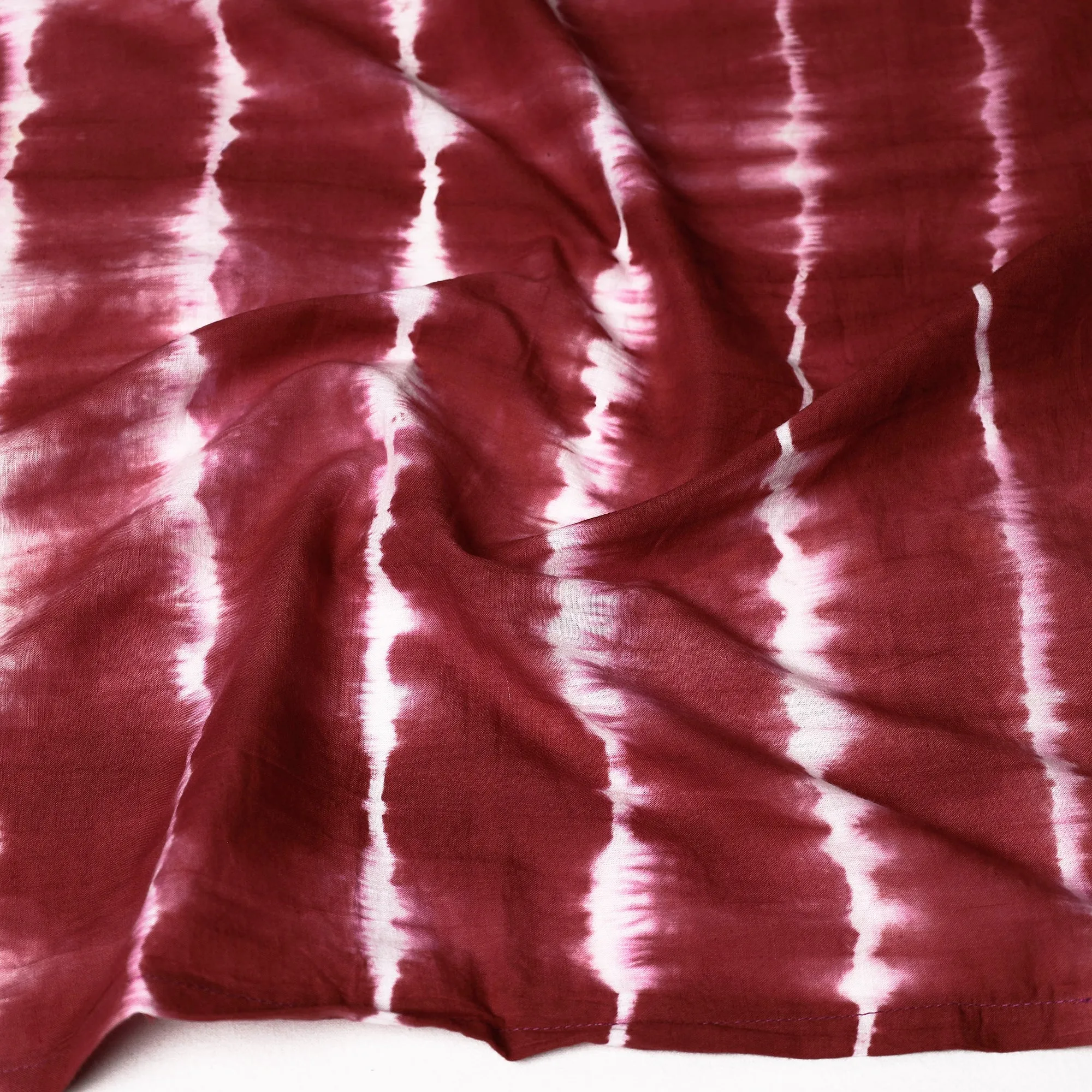 Red - Shibori Tie-Dye Cotton Scarf