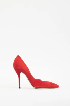 Red Suede Kimura Pump