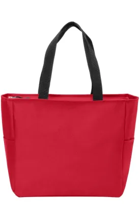 Red Unisex Essential Zip Tote