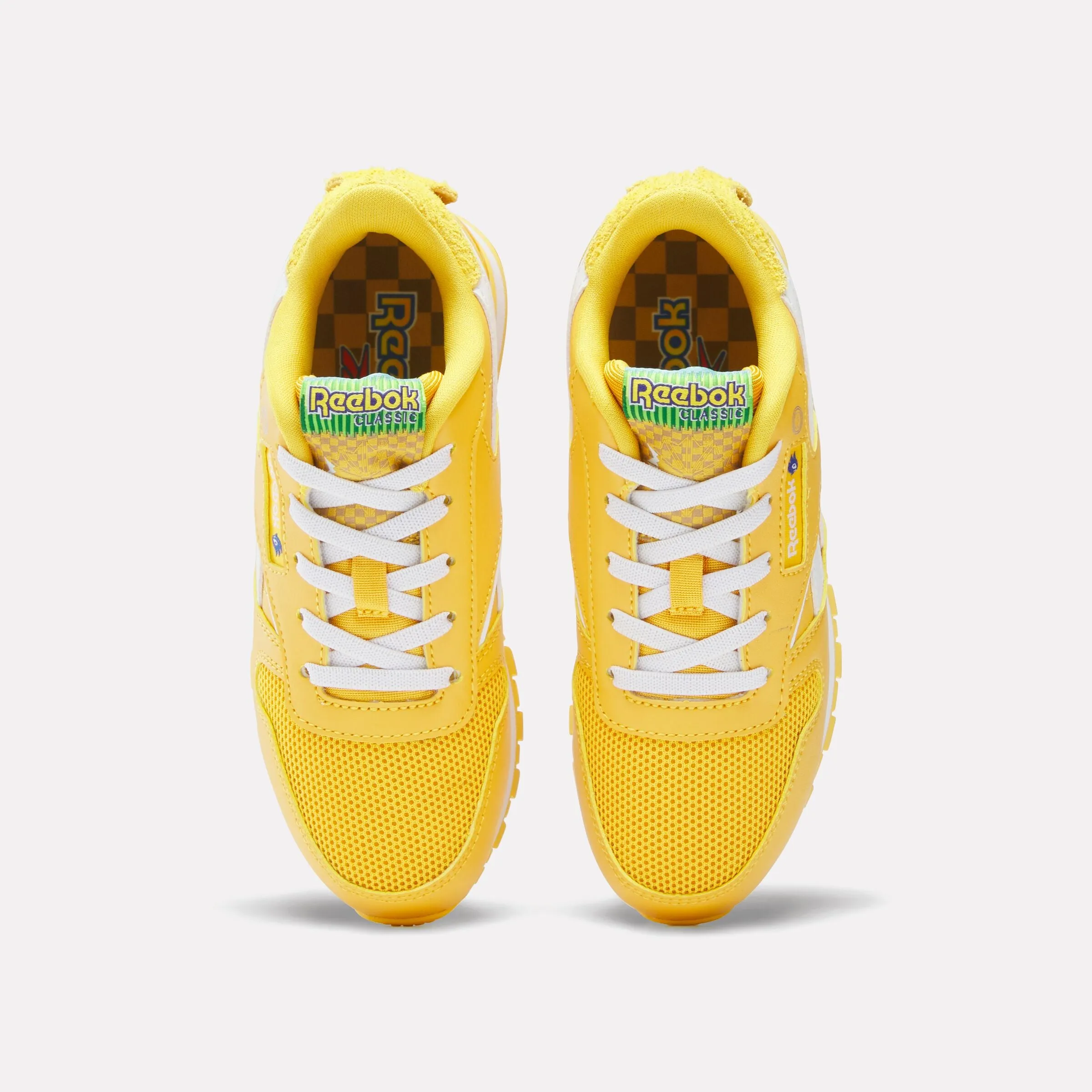 Reebok X Sonic Classic Leather Step 'n' Flash Shoes - Preschool Gold/White