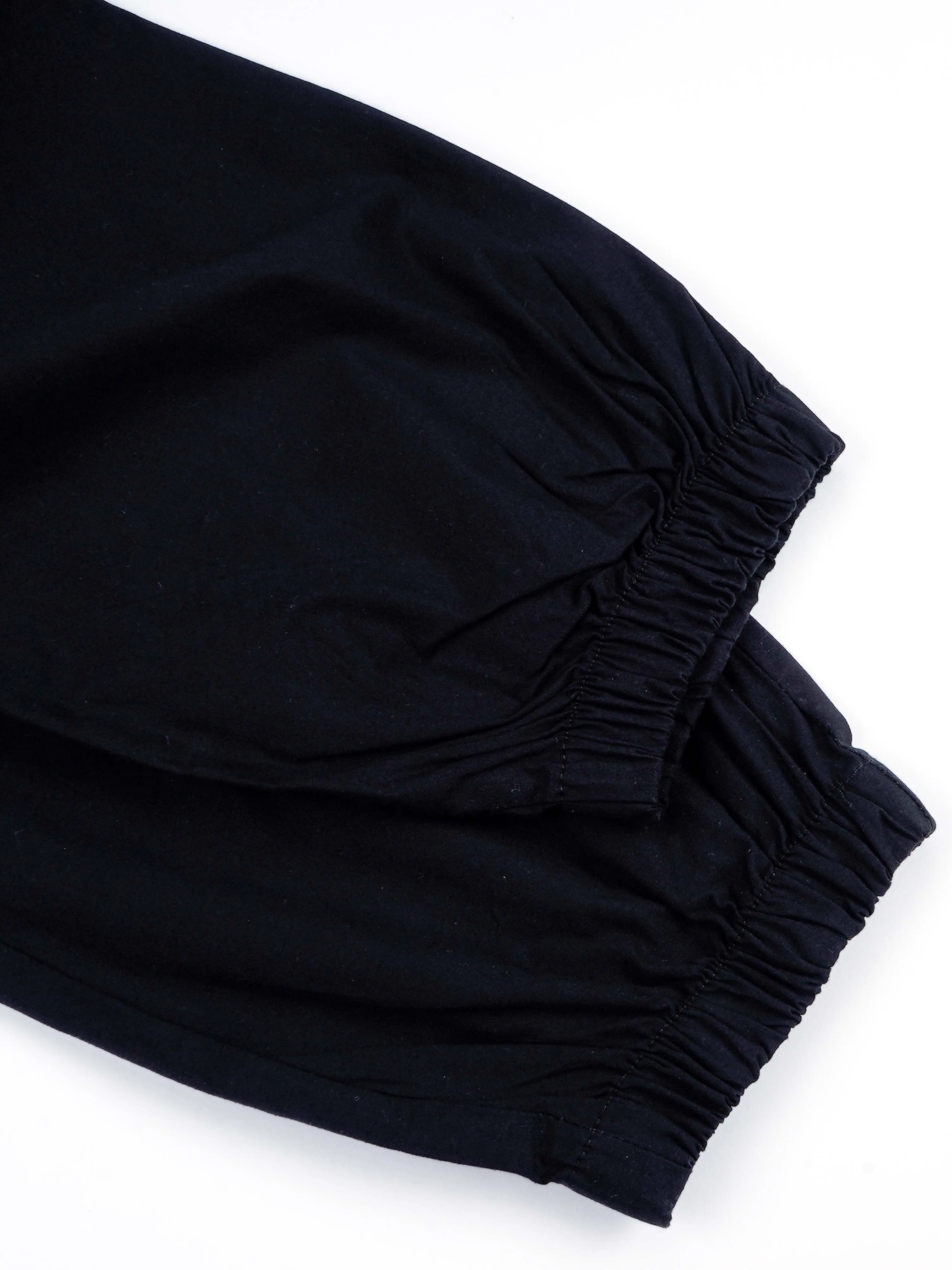 Relaxed Light Cotton Black Joggers