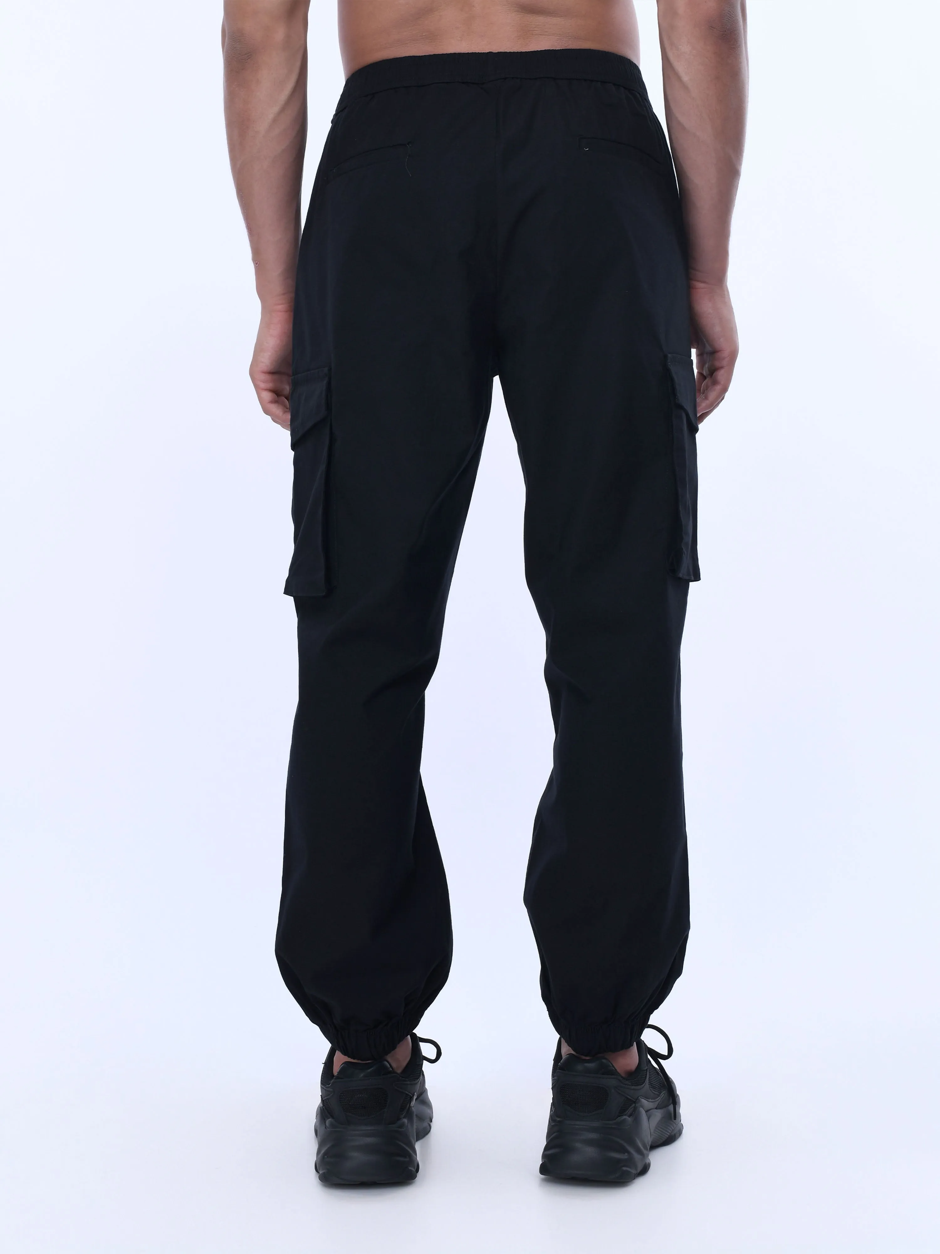 Relaxed Light Cotton Black Joggers