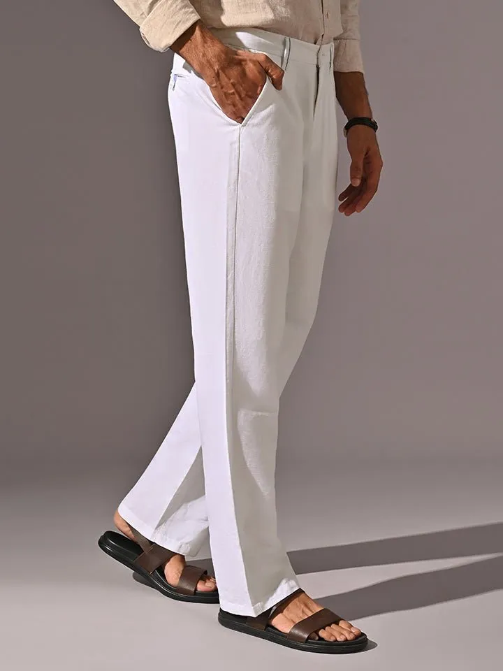 Relaxed Linen Pants - Coast