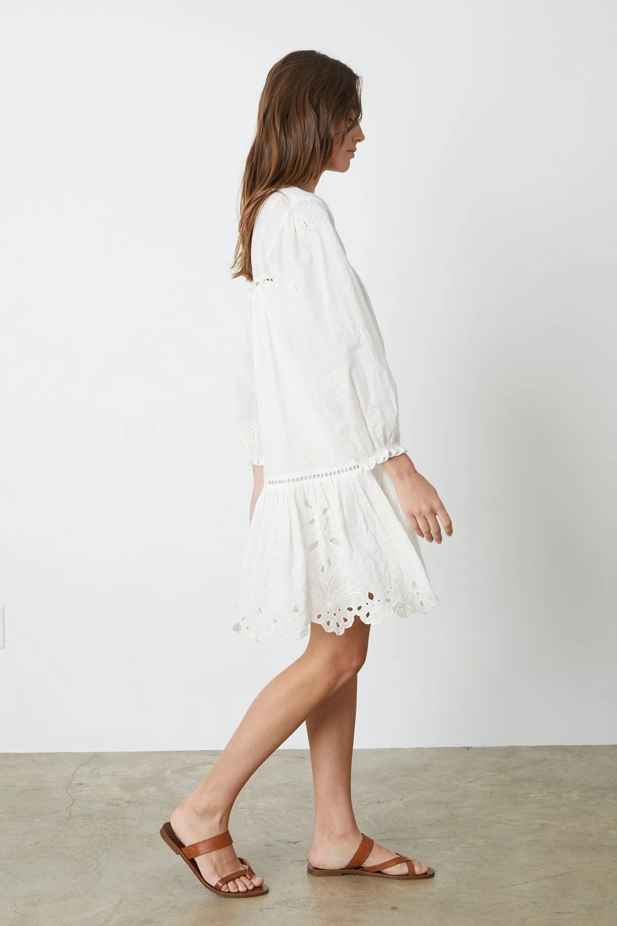 RENEE EMBROIDERED COTTON DRESS