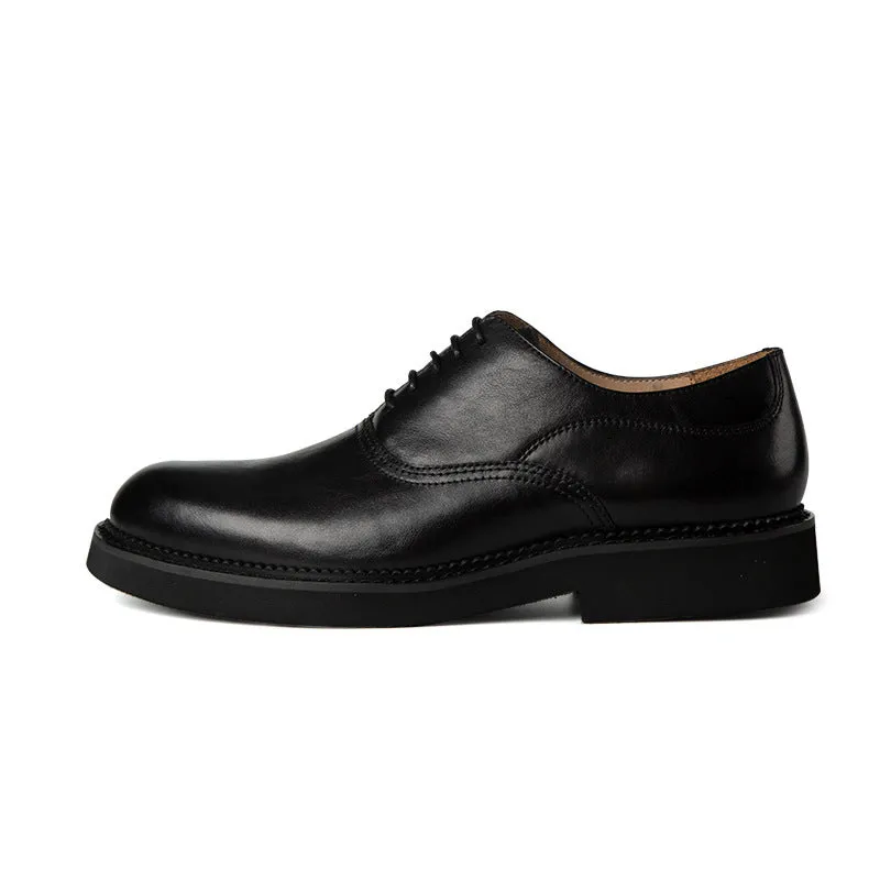 Retro Shoes Thick-soled Business Suits Handmade Leather Shoes Men