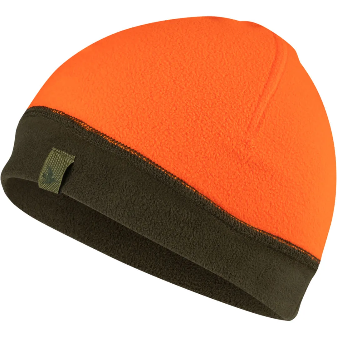 Reversible Fleece Hat - Pine Green/Hi-Vis Orange by Seeland