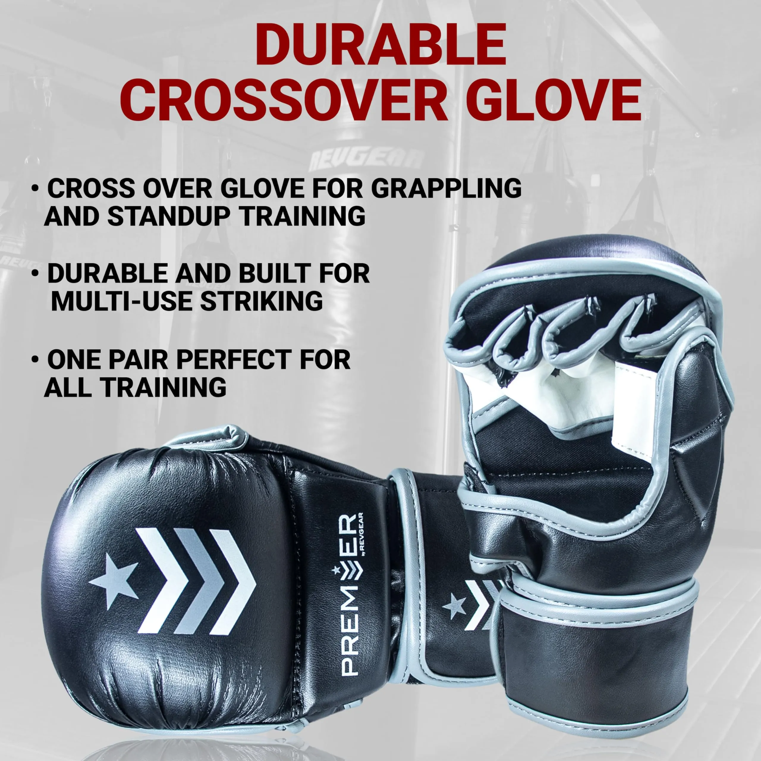 Revgear MMA Gloves Premier 7 Oz MMA Sparring Gloves Punching Gloves Boxing Small