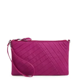 RFID Convertible Wristlet - Halo Quilt Dark Raspberry