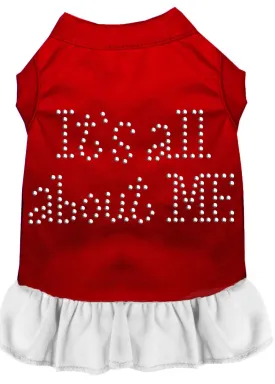 Rhinestone All About Me Dress Red With White Med (12)