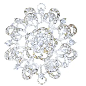 Rhinestone Brooch - Mandala Flower