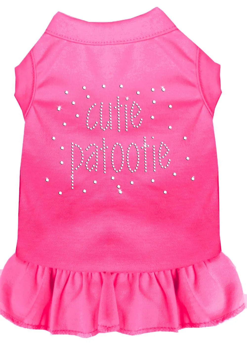 Rhinestone Cutie Patootie Dress Bright Pink Med (12)