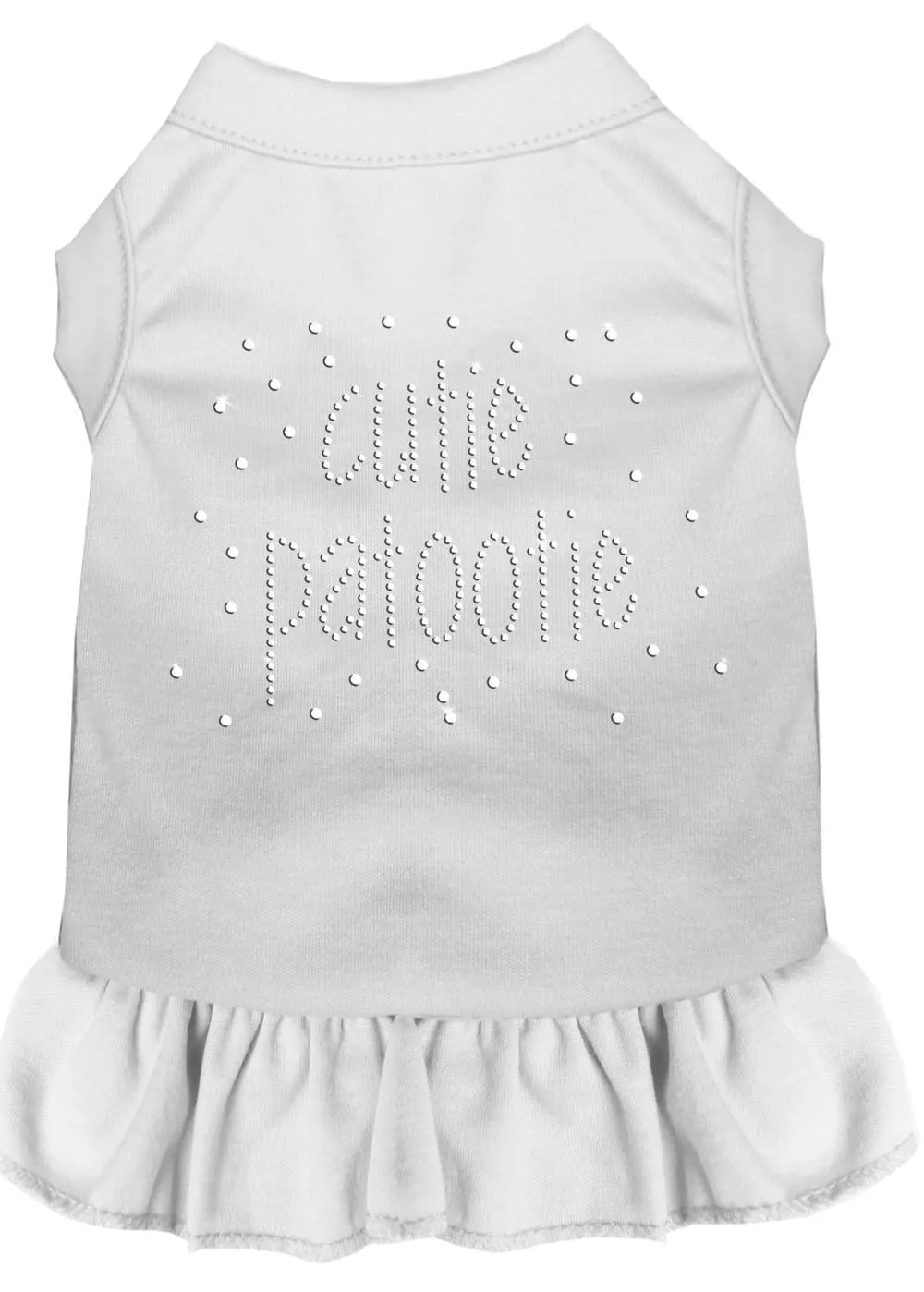 Rhinestone Cutie Patootie Dress White Xxl (18)