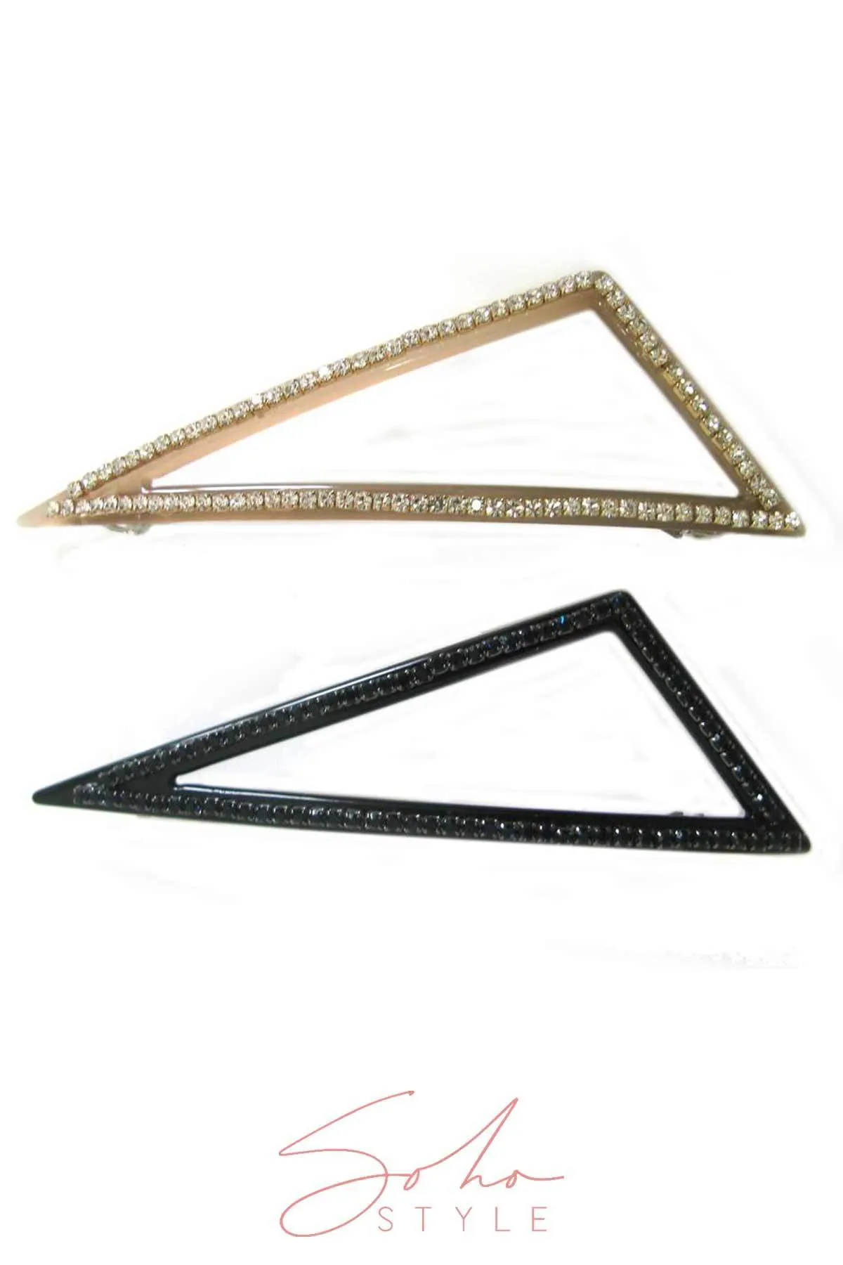 Rhinestone Triangle Barrette