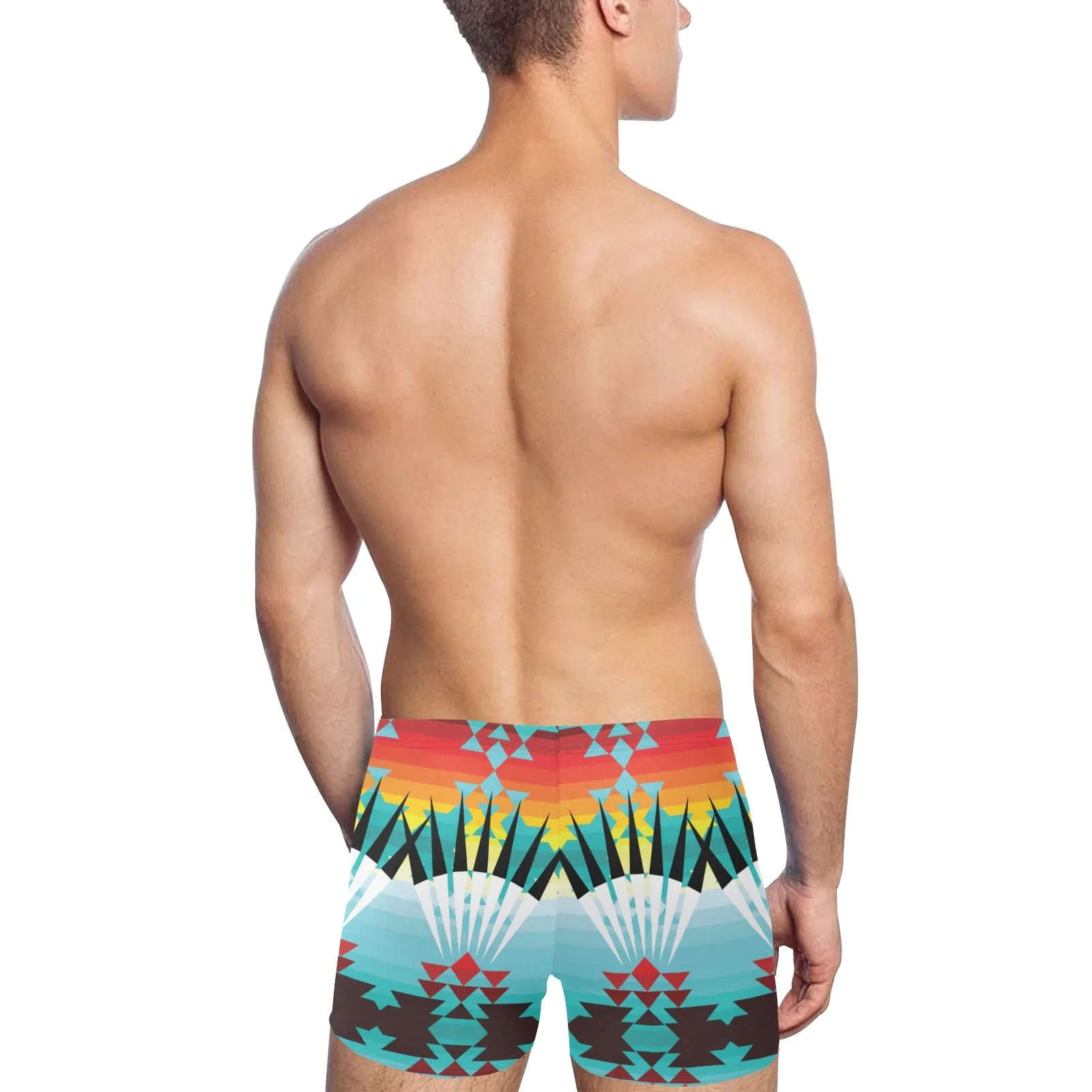 ribbonwork bustle Men's Swimming Trunks