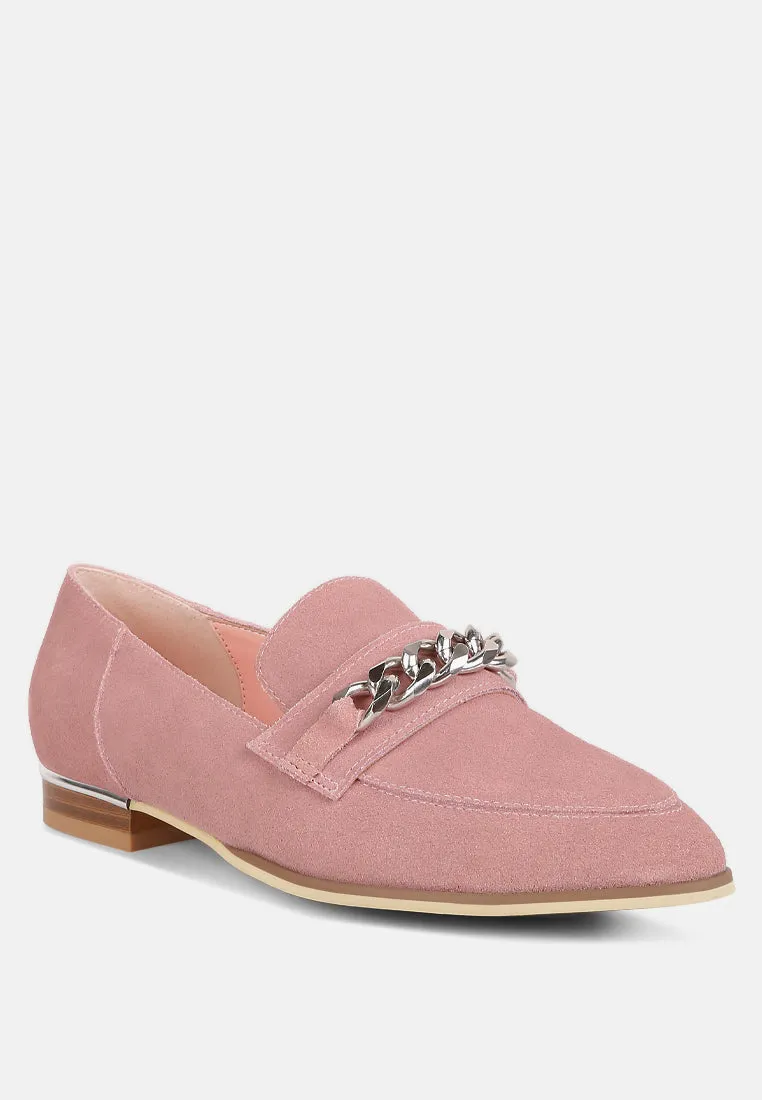 Ricka Chain Embellished Loafers