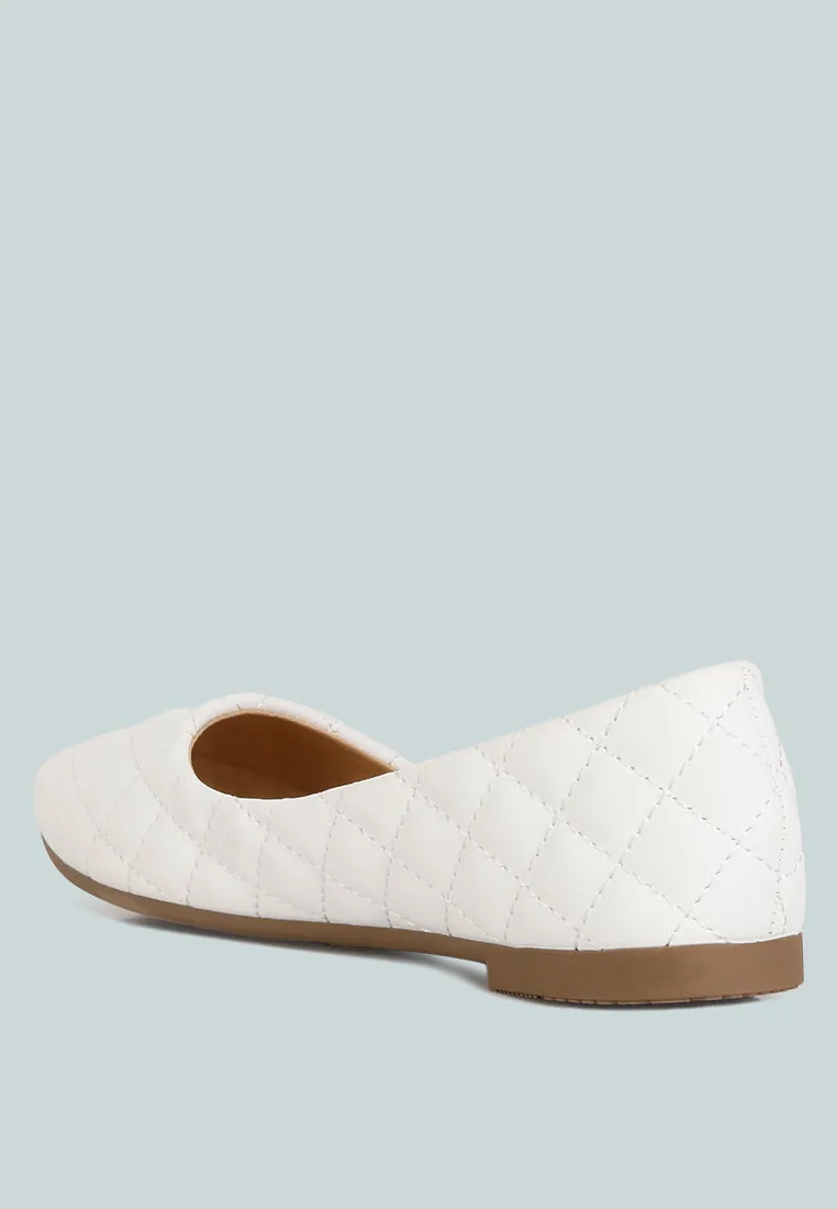 Rikhani Quilted Detail Ballet Flats