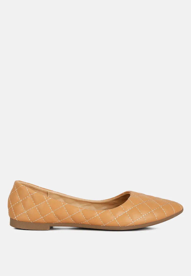 Rikhani Quilted Detail Ballet Flats