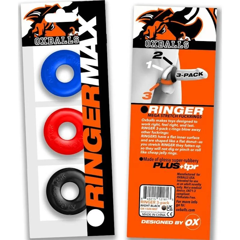 Ringer Max 3 Pc Multi Colour Cockring Set