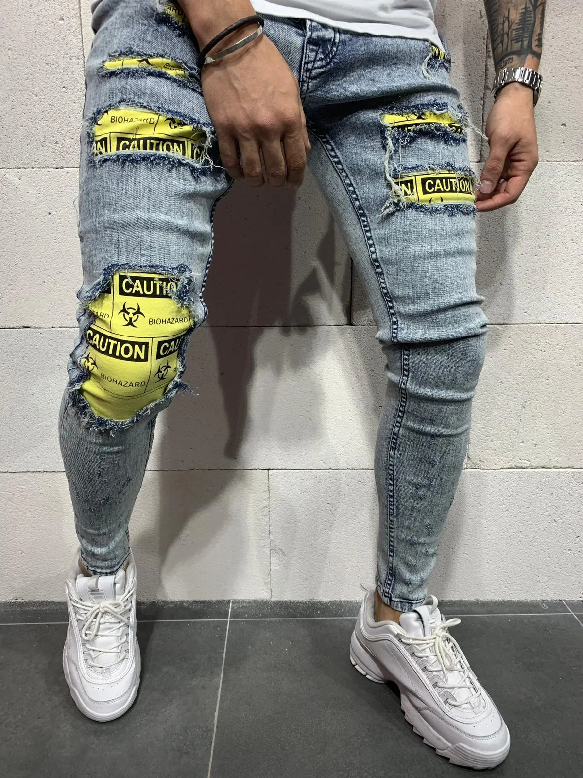 Ripped Jeans Biohazard Patches