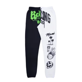 RL Miami 23 Double Trouble Split Black & White Sweatpants