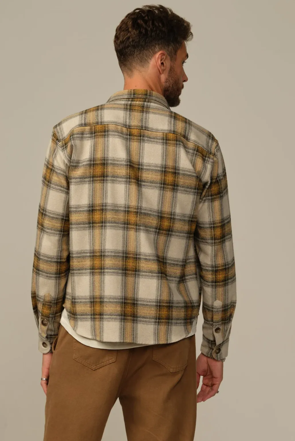 Road To Nowhere Men's Flannel Mustard Plaid