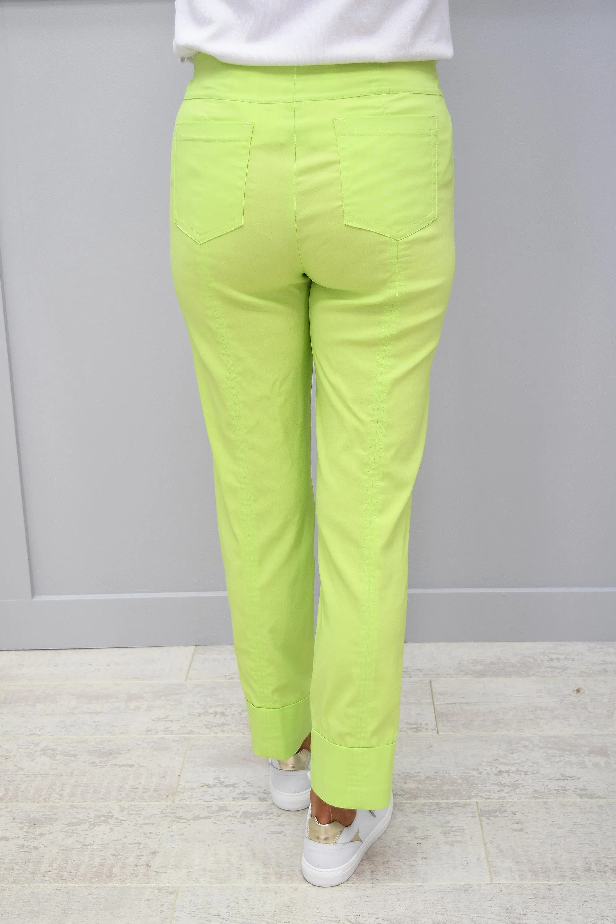 Robell Bella Lime Green 7/8 Trousers - 51568 5499 810/825