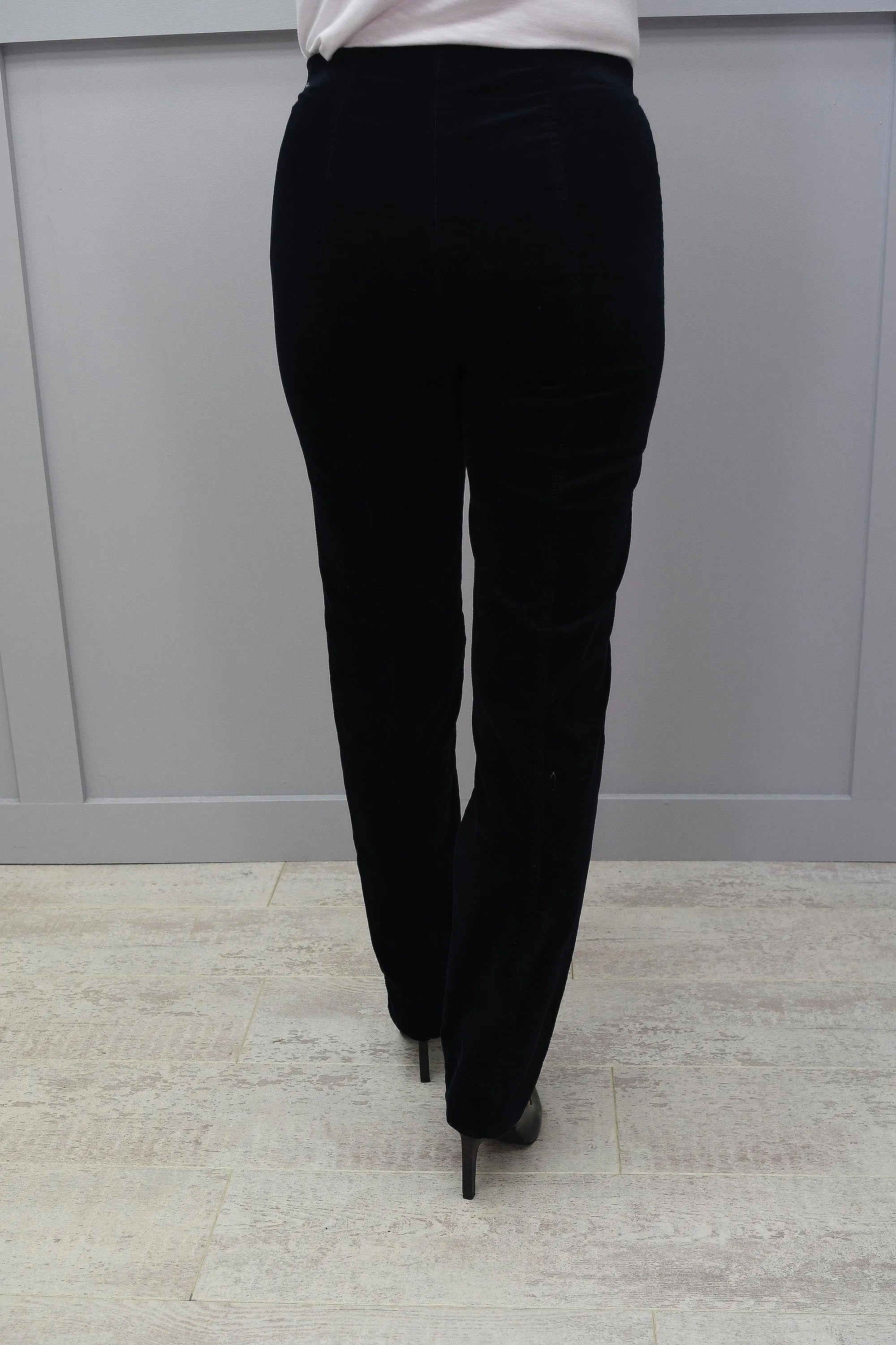 Robell Marie Navy Velvet Trousers - 51414 54362 691