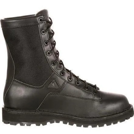 Rocky Men's Lace to Toe 8" Waterproof Duty Boot - Black  - FQ0002080