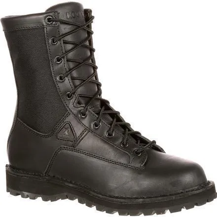 Rocky Men's Lace to Toe 8" Waterproof Duty Boot - Black  - FQ0002080