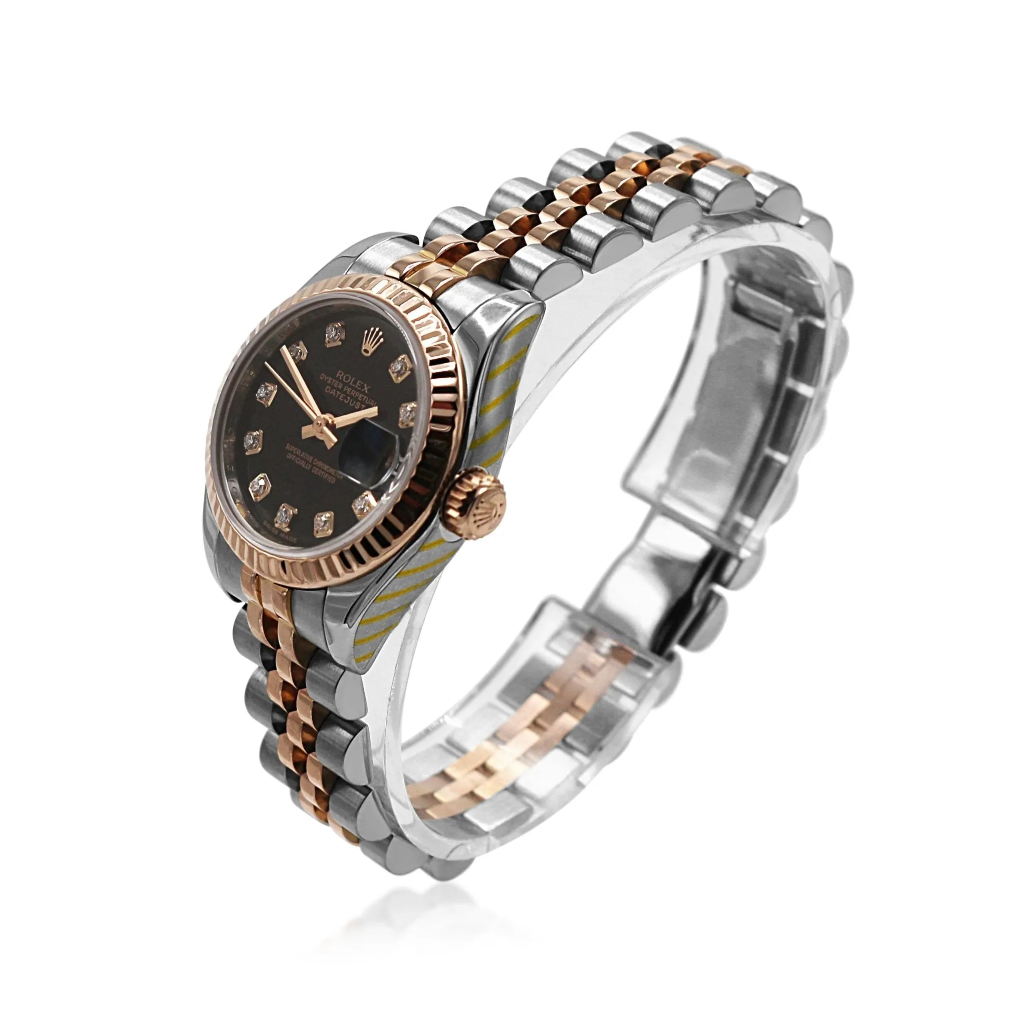 Rolex Datejust 26mm Diamond Dial Steel & Rose Gold Watch - Ref: 179171