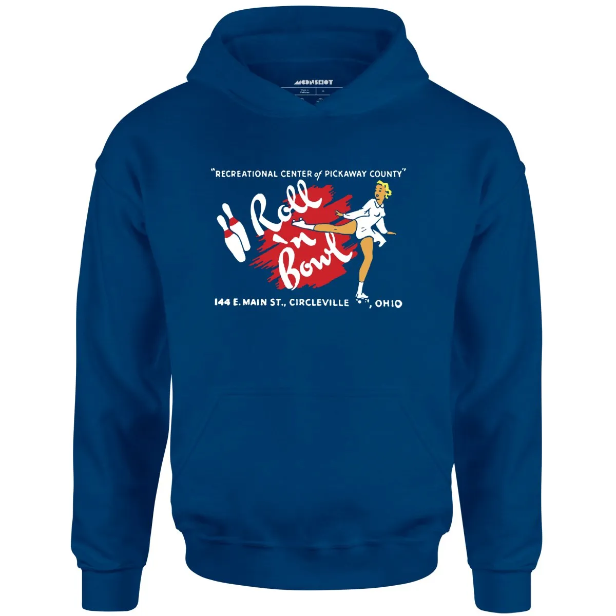 Roll 'n Bowl - Circleville, OH - Vintage Bowling Alley - Unisex Hoodie