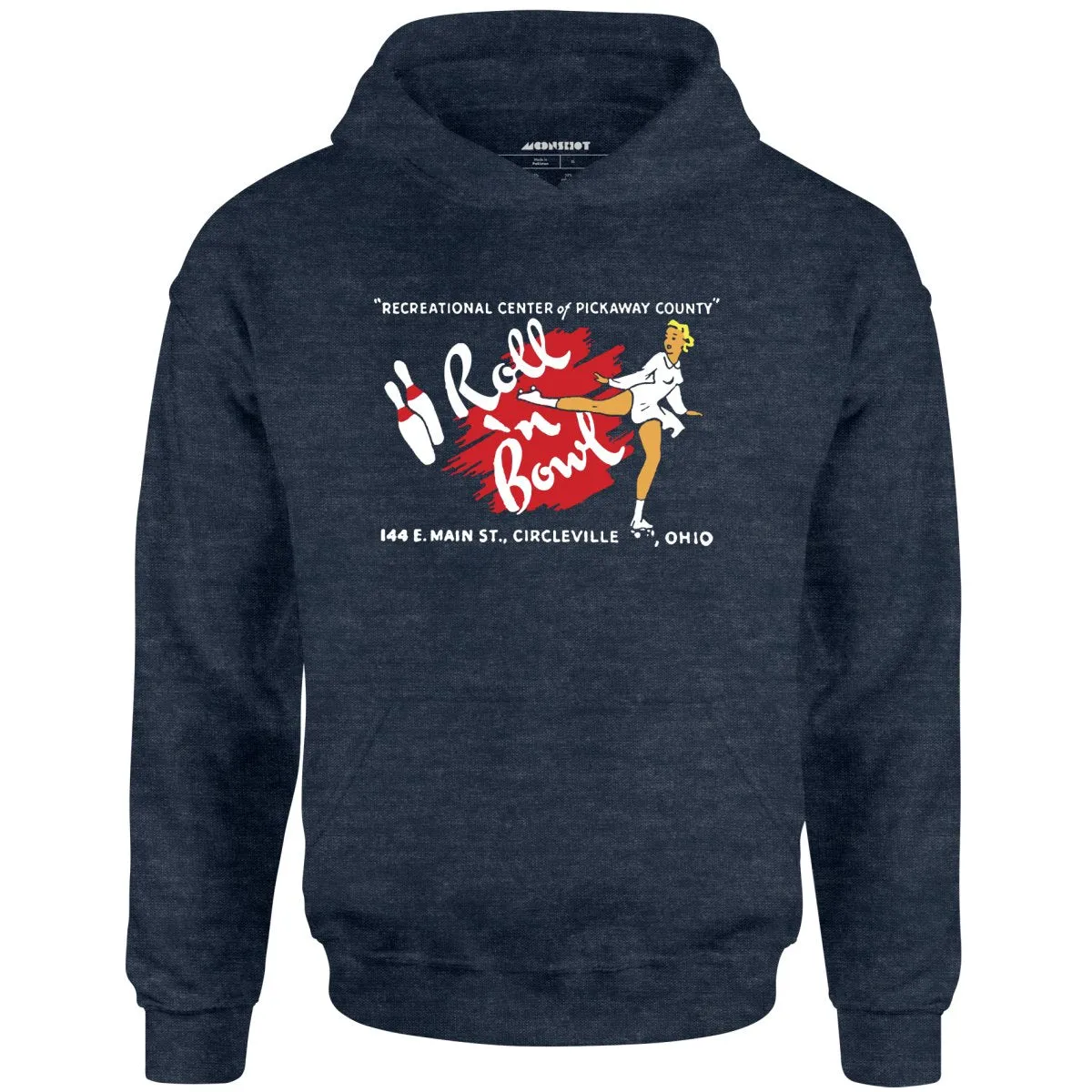 Roll 'n Bowl - Circleville, OH - Vintage Bowling Alley - Unisex Hoodie