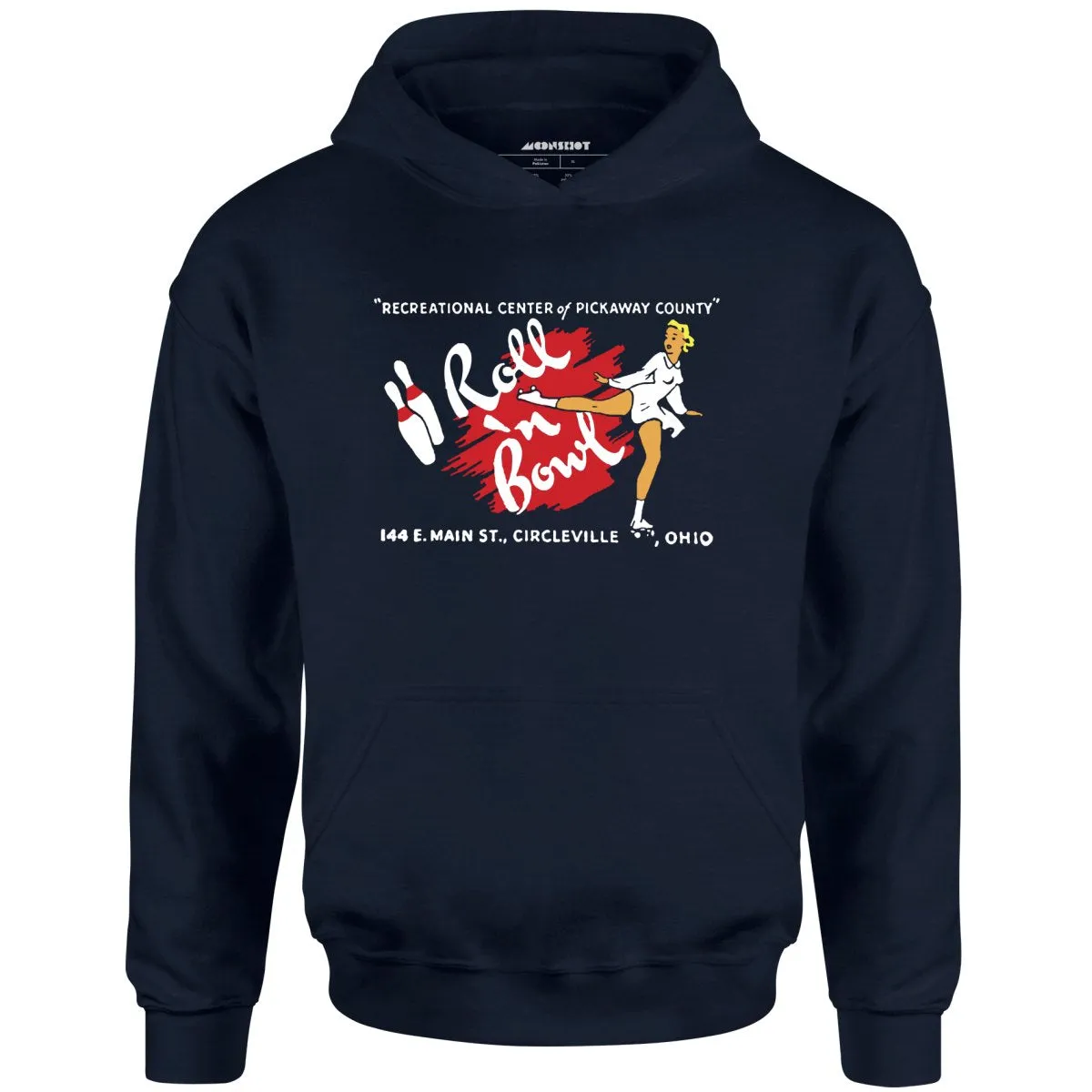 Roll 'n Bowl - Circleville, OH - Vintage Bowling Alley - Unisex Hoodie