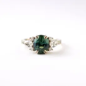 Rosalind Ring - 2.56 Carat Green Oval Sapphire