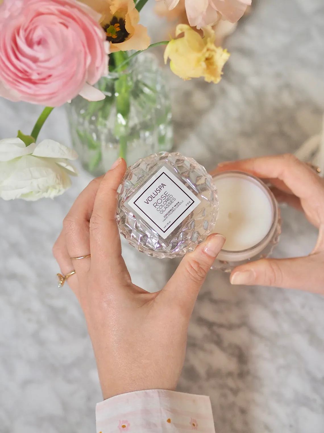 Rose Coloured Glasses Macaron Candle