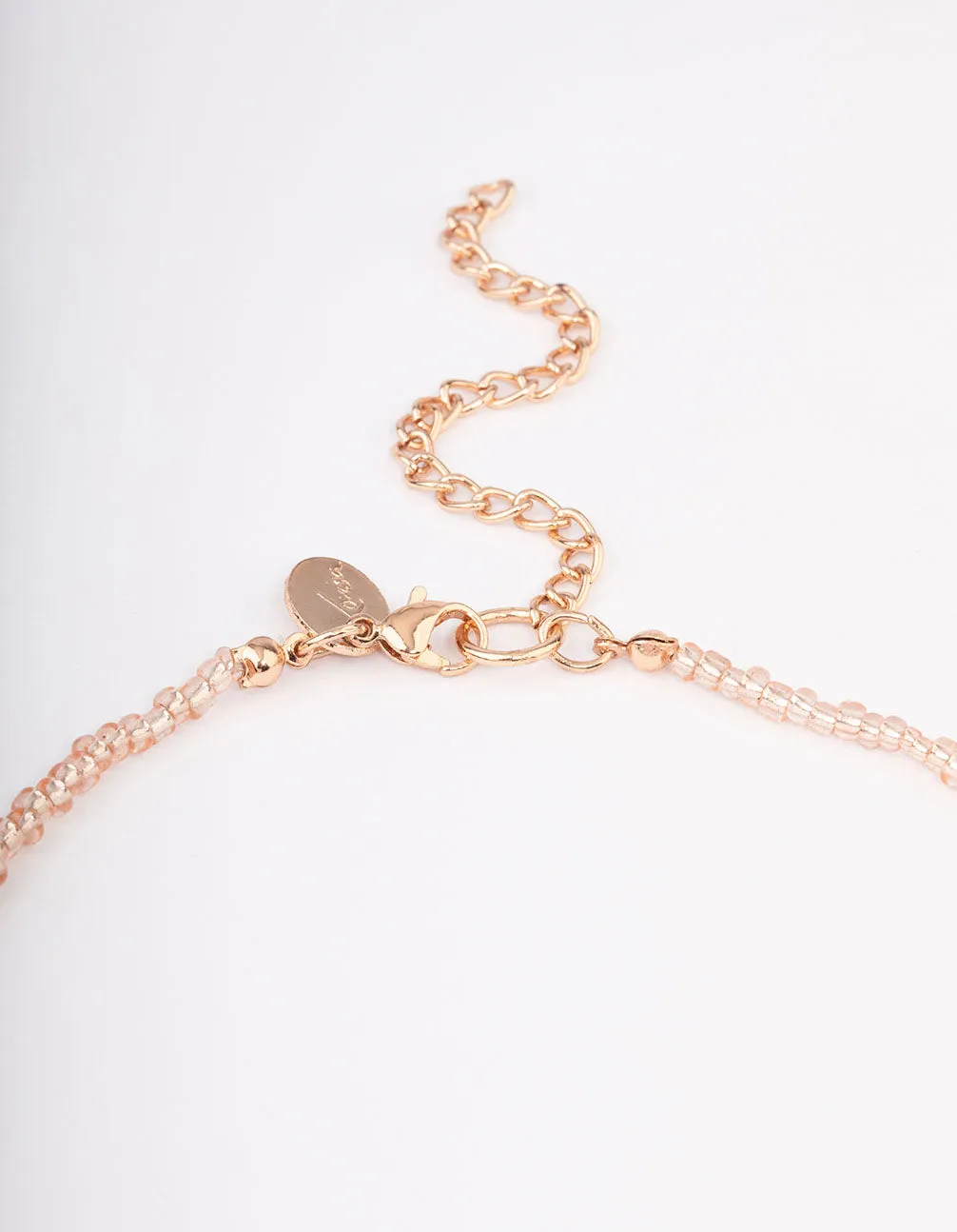 Rose Gold Layered Sequined Long Necklace