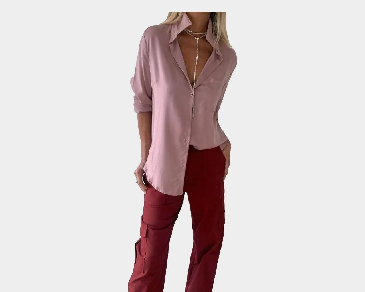 Rose Mauve Long Sleeve Shirt - The Aspen