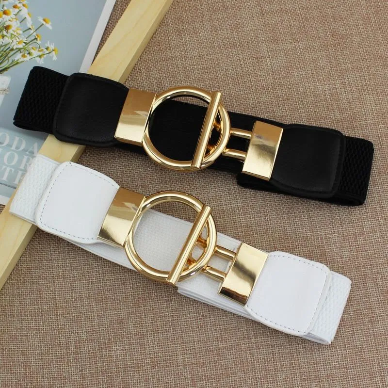 Round Buckle Elastic Belt