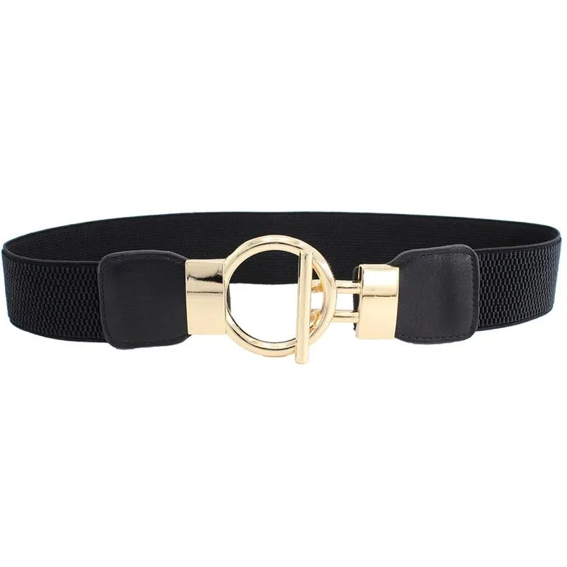 Round Buckle Elastic Belt